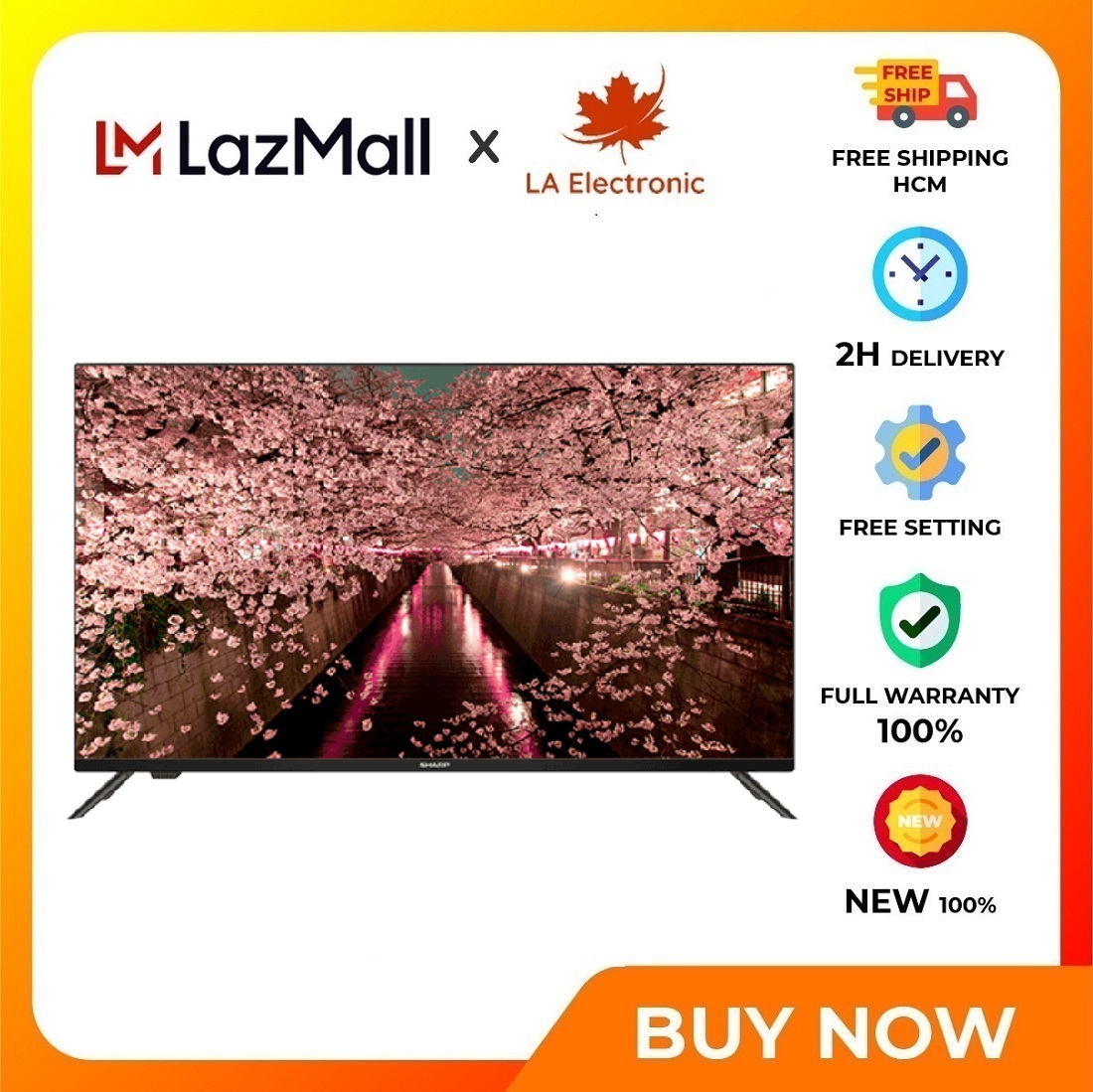 Android tv sharp 42 inch 2t-c42eg2x - free shipping hcm - voice search android tv wirelessly connect to phones, tablets