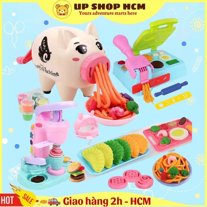 Bộ Đồ Chơi Chú Heo DIY Làm Kem,Mì Sợi,Hamburger,Sủi cảo Bằng Đất Nặn Làm Từ Bột Mì An Toàn Cho Bé Đồ Chơi Nhập Vai Thú Vị Đồ Chơi Cho Bé Gái Đất Nặn An Toàn Cho Bé Heo Làm Mì Bộ Đồ Chơi Nhà Bếp Đồ Chơi Nấu Ăn Cho Bé Gái