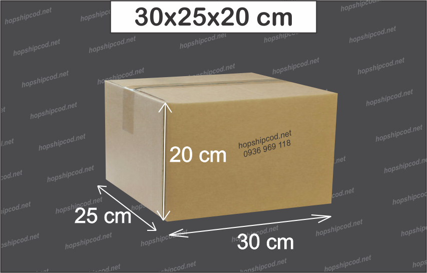 30x25x20 cm thùng carton đóng hàng