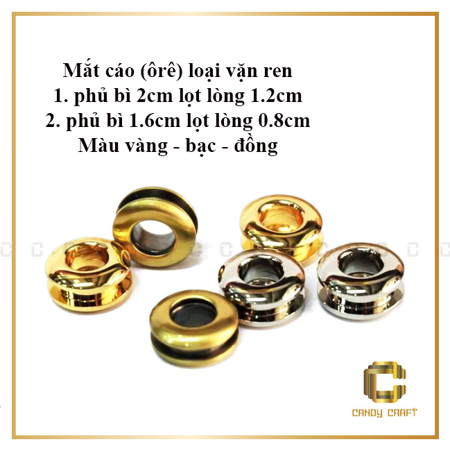 Mắt cáo vặn ren - phụ kiện làm túi xách