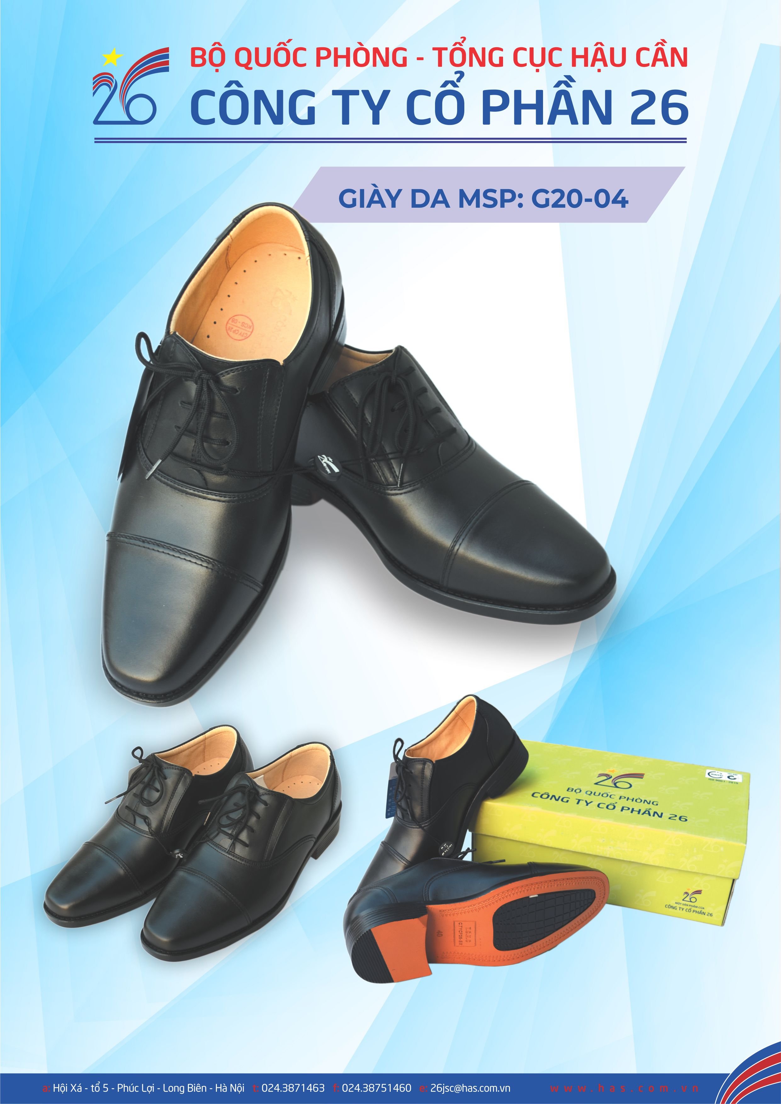 Giày da nam X26 kiểu tá đế vàng, da bò mũi có vân ngang buộc dây, có chun co giãn thuận tiện G20-04