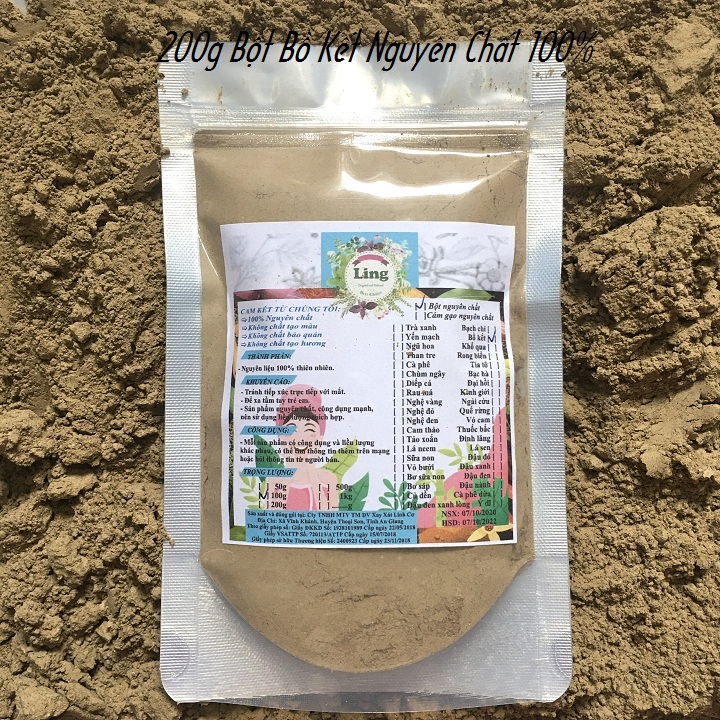 Bột Bồ Kết 100g-200g có giấy VSATTP và ĐKKD nguyên chất thiên nhiên 100% dùng để đắp mặt đa công dụng