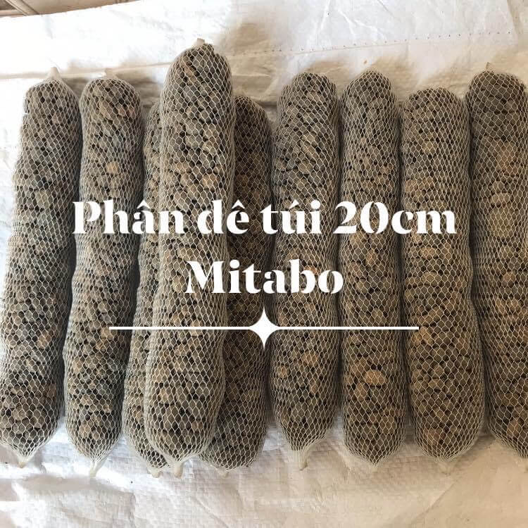 Combo 10 túi phân dê Mitabo kích thước 20 cm trồng hoa lan hàng chất lượng phân bón tan chậm đã qua xử lí
