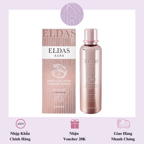 Eldas Aura Shine Gold Pearl Premium Peptide All In One - Tinh Chất Tế Bào Gốc Đẹp Da 100ml