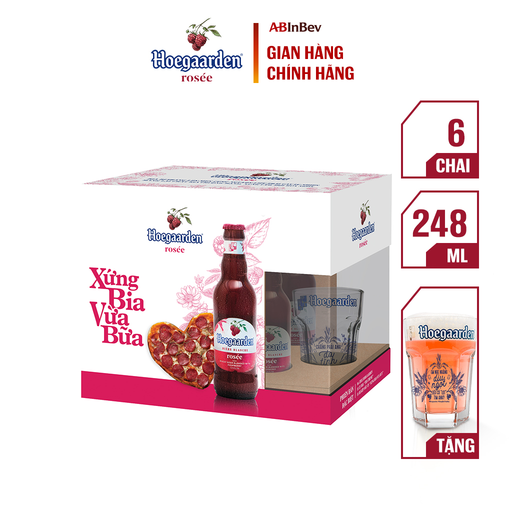 Bia hoegaarden rosee bỉ - bia lúa mỳ dành cho phụ nữ