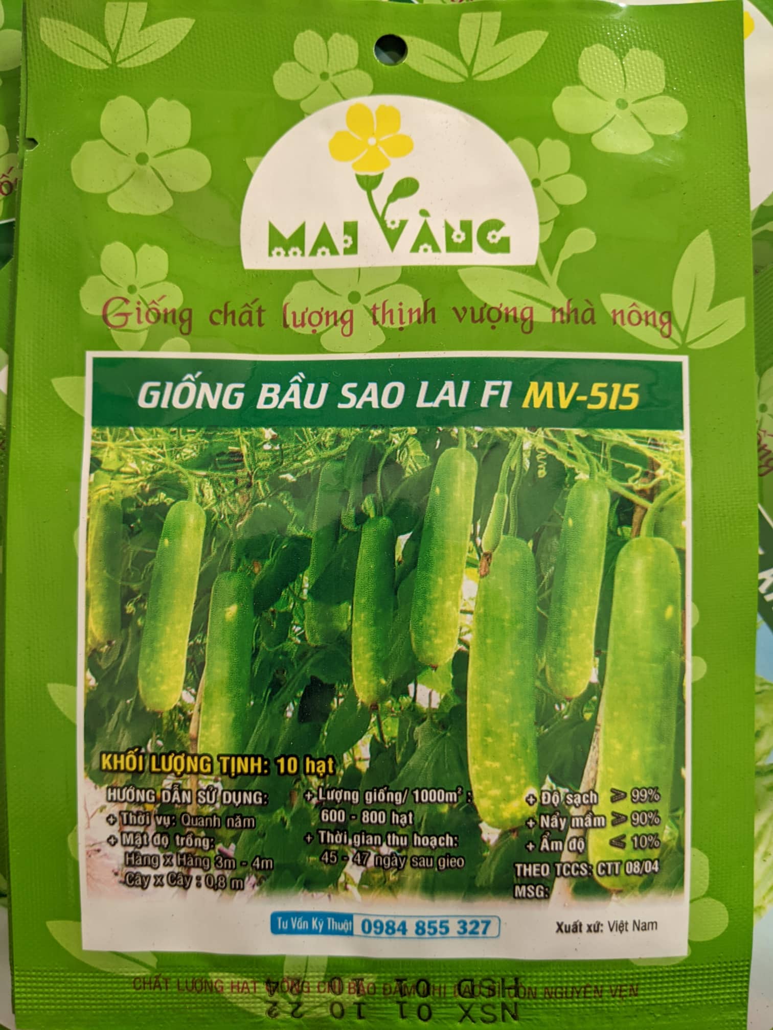 Hạt giống bầu sao lai f1 10 hạt