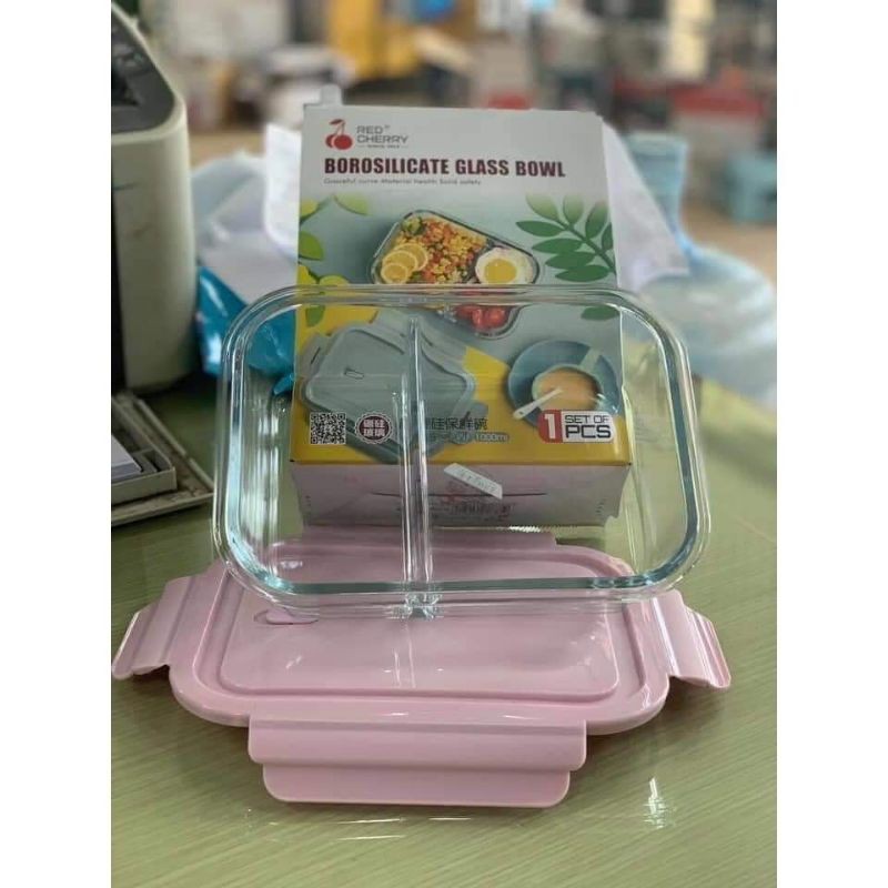 Hộp đựng cơm 2 ngăn thủy tinh