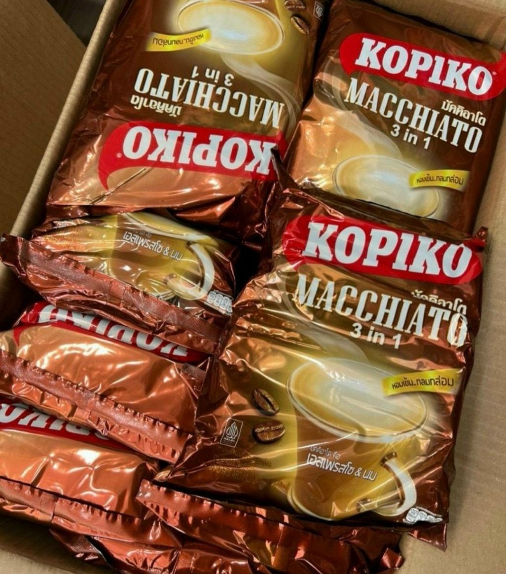 Cà phê sữa kopiko macchiato thái lan bịch 20 gói.