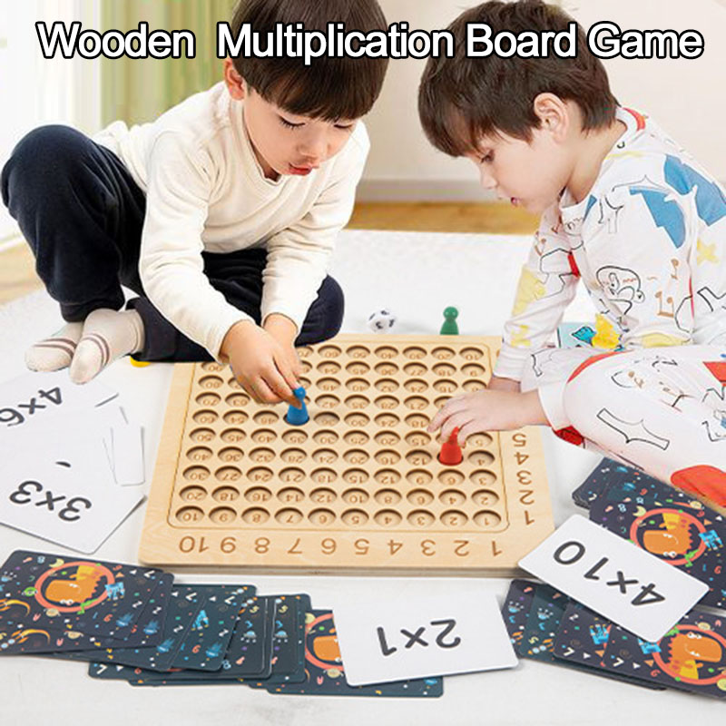 Trẻ em Toán Học bảng nhân trò chơi bằng gỗ Montessori học tập trẻ em giáo
