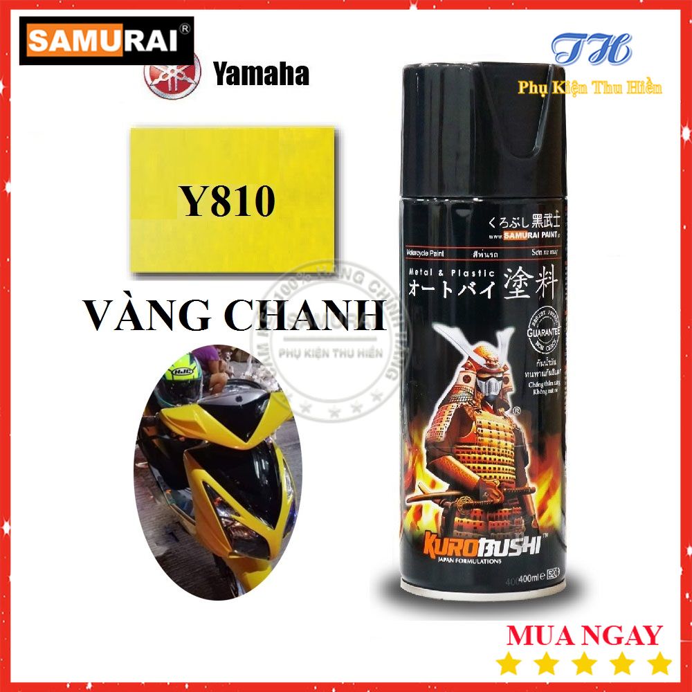 [HCM]Sơn Xịt Samurai Màu Vàng Chanh - Mã Y810