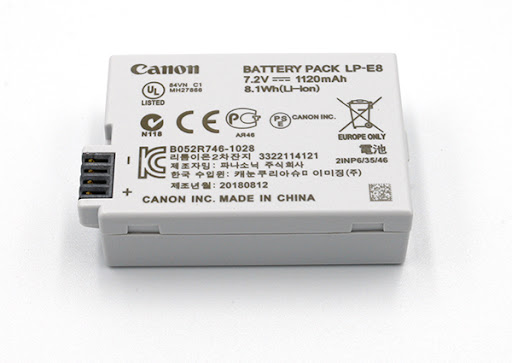Pin máy ảnh Canon LP-E8 Hàng Zin bóc máy, cho Canon 700D, 550D, 600D, 650D