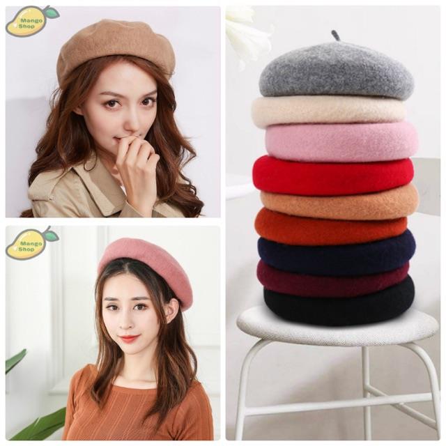 Mũ nồi nữ nỉ nhung nhiều màu