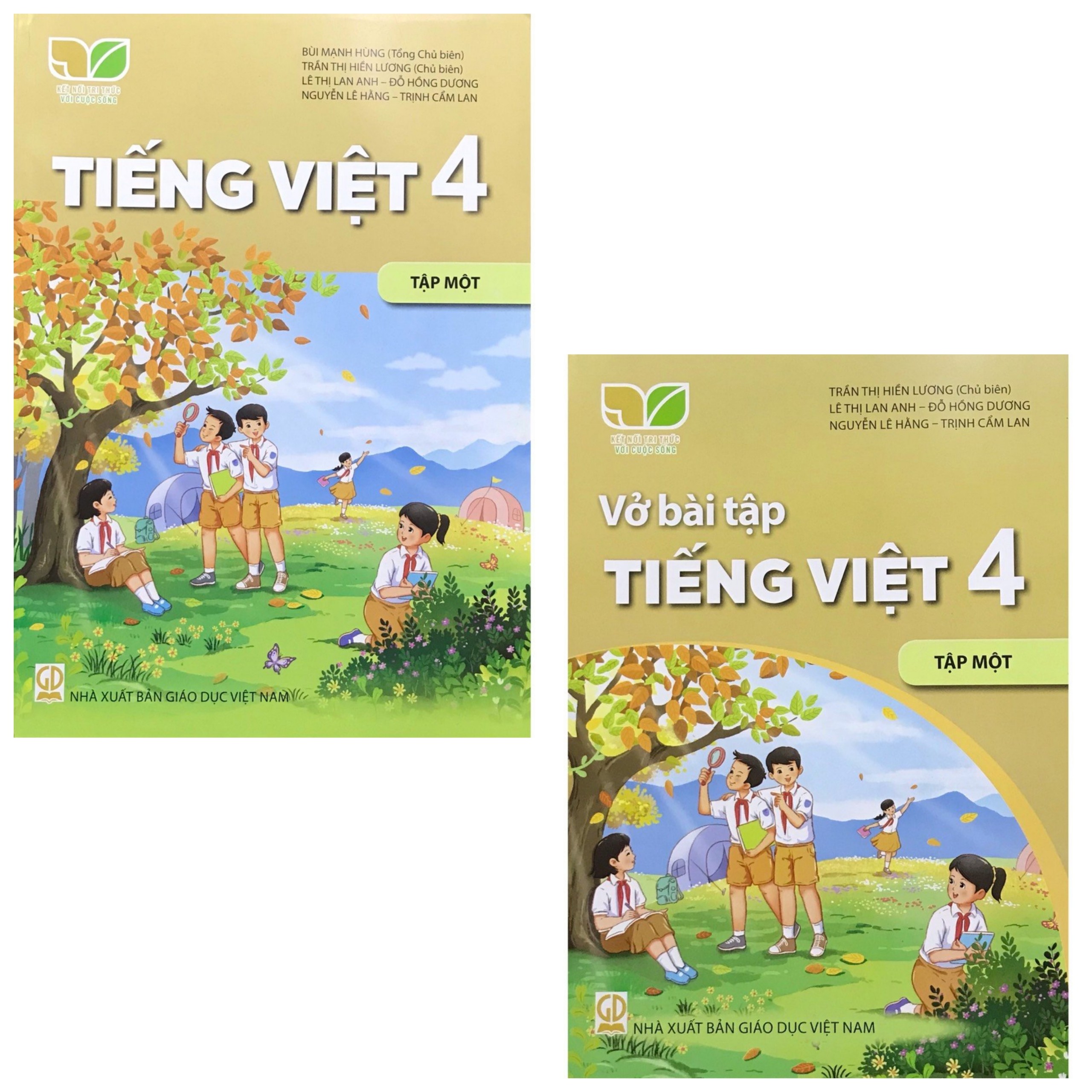 Edubook - Combo Tiếng Việt lớp 4 tập 1 (Bộ 2 cuốn) - Kết nối tri thức với cuộc sống (Kèm 2 bút gel)