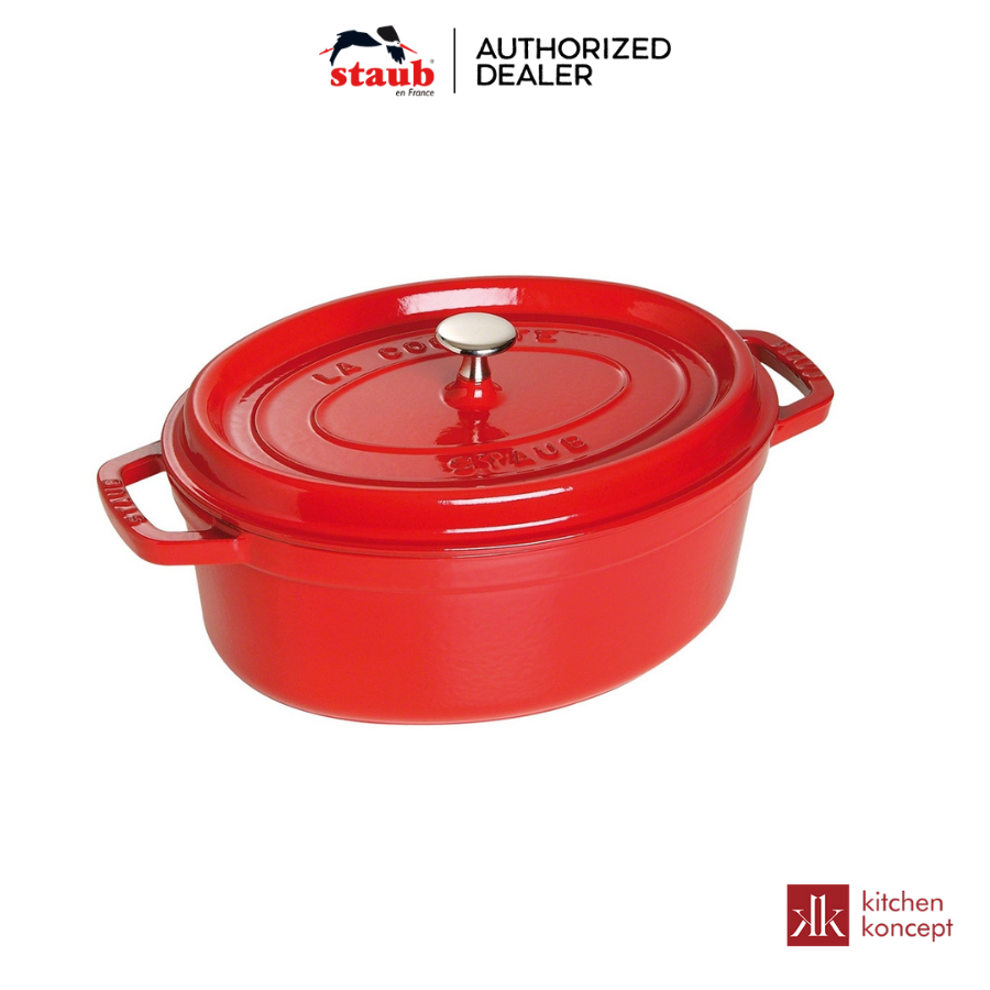 [Trả góp 0%] Staub - Nồi oval màu đỏ cherry - 27cm