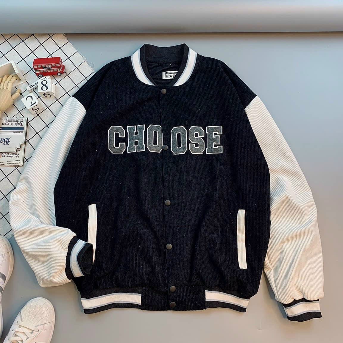Áo khoác nhung tăm bomber 2 lớp dày dặn choose thời trang hót tp5844
