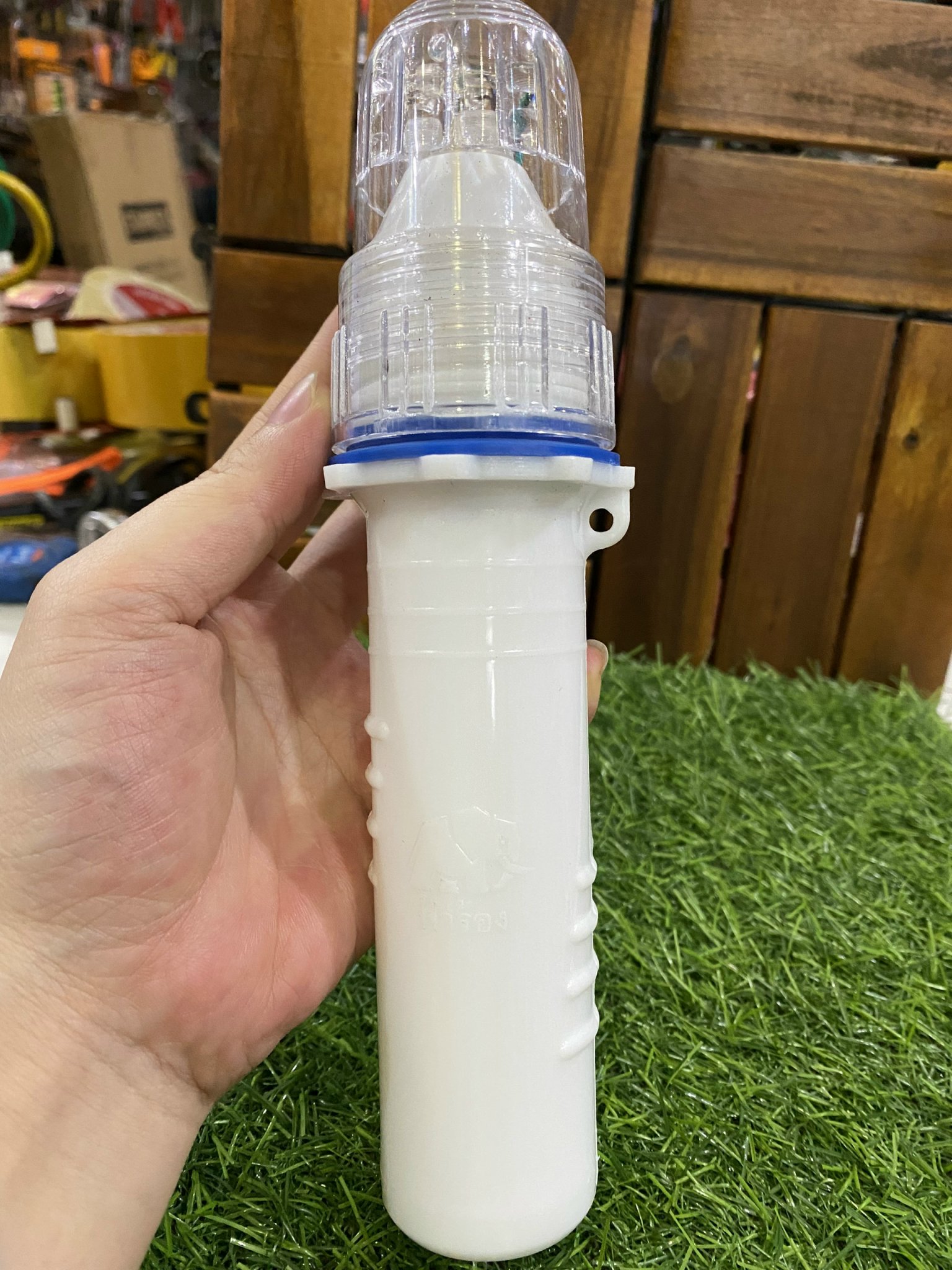 Đèn chớp báo hiệu trên biển chớp 2 màu xanh đỏ