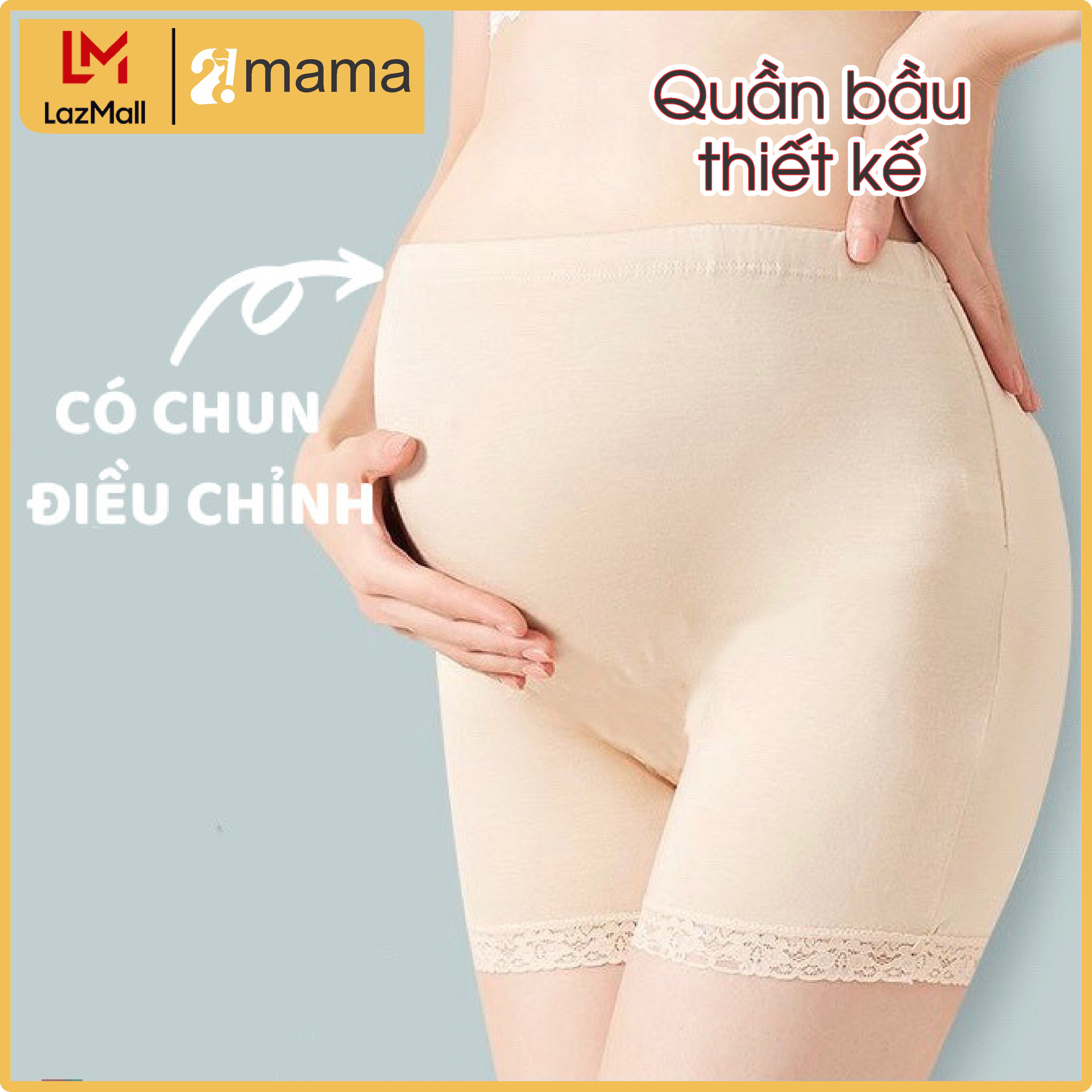 Quần bầu mặc trong váy 2MAMA chất cotton co giãn 4 chiều V76