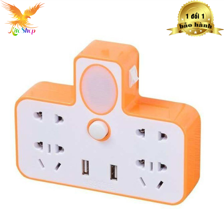 Ổ cắm điện đa năng tích hợp cổng cắm usb và đèn ngủ