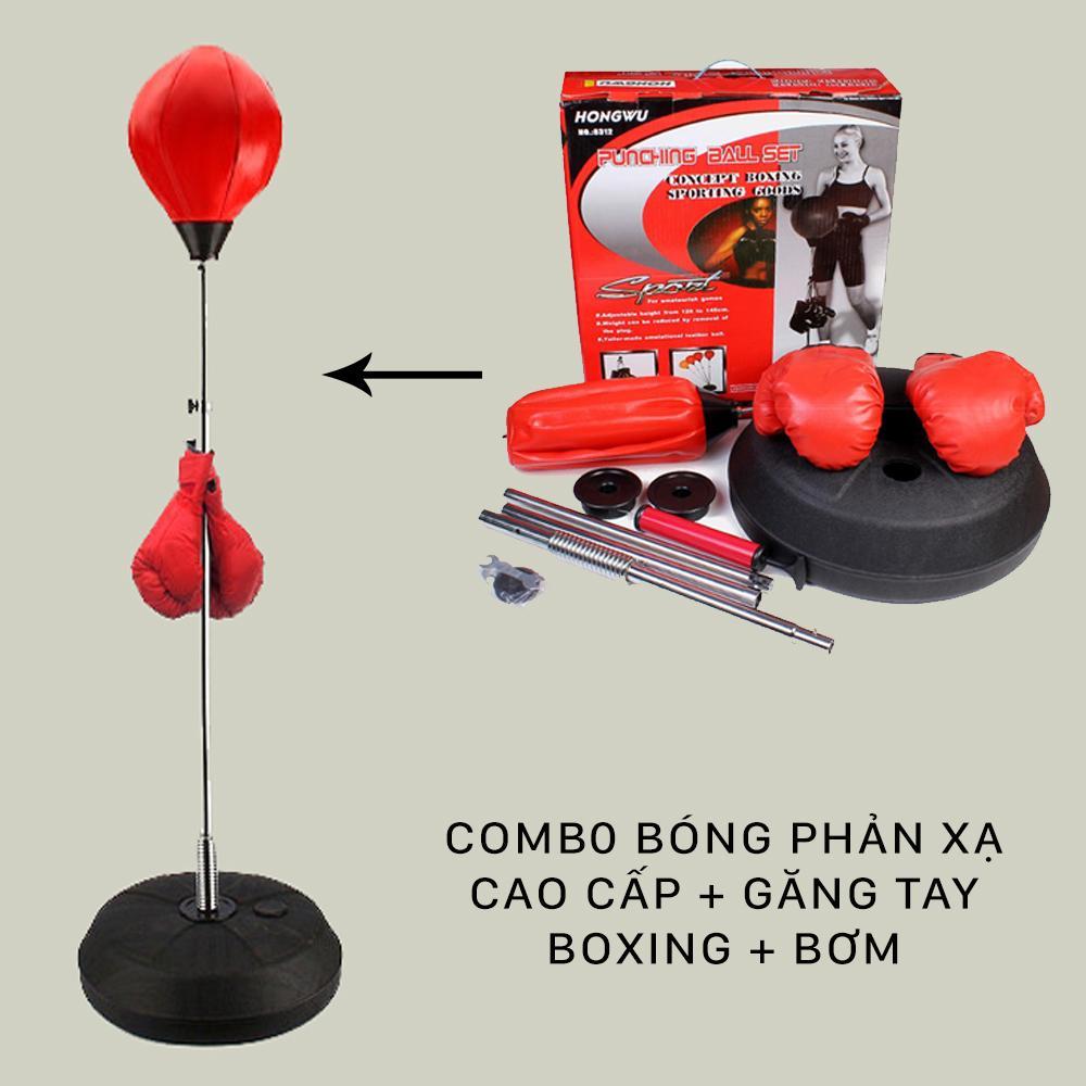 Bóng đấm boxing phản xạ cao cấp 2017+ găng tay boxing+ bơm ,rất thuận tiện cho người yêu môn thể thao này hàng uy tín đảm bảo chât lượng bảo hành 1 đổi 1