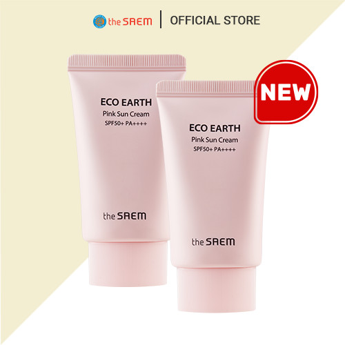 [Combo 2 sản phẩm] Kem Chống Nắng Nâng Tone, Kiềm Dầu Sắc Hồng the SAEM Eco Earth Pink Sun Cream 50g + Kem chống nắng Pink "Not for sale" 50g