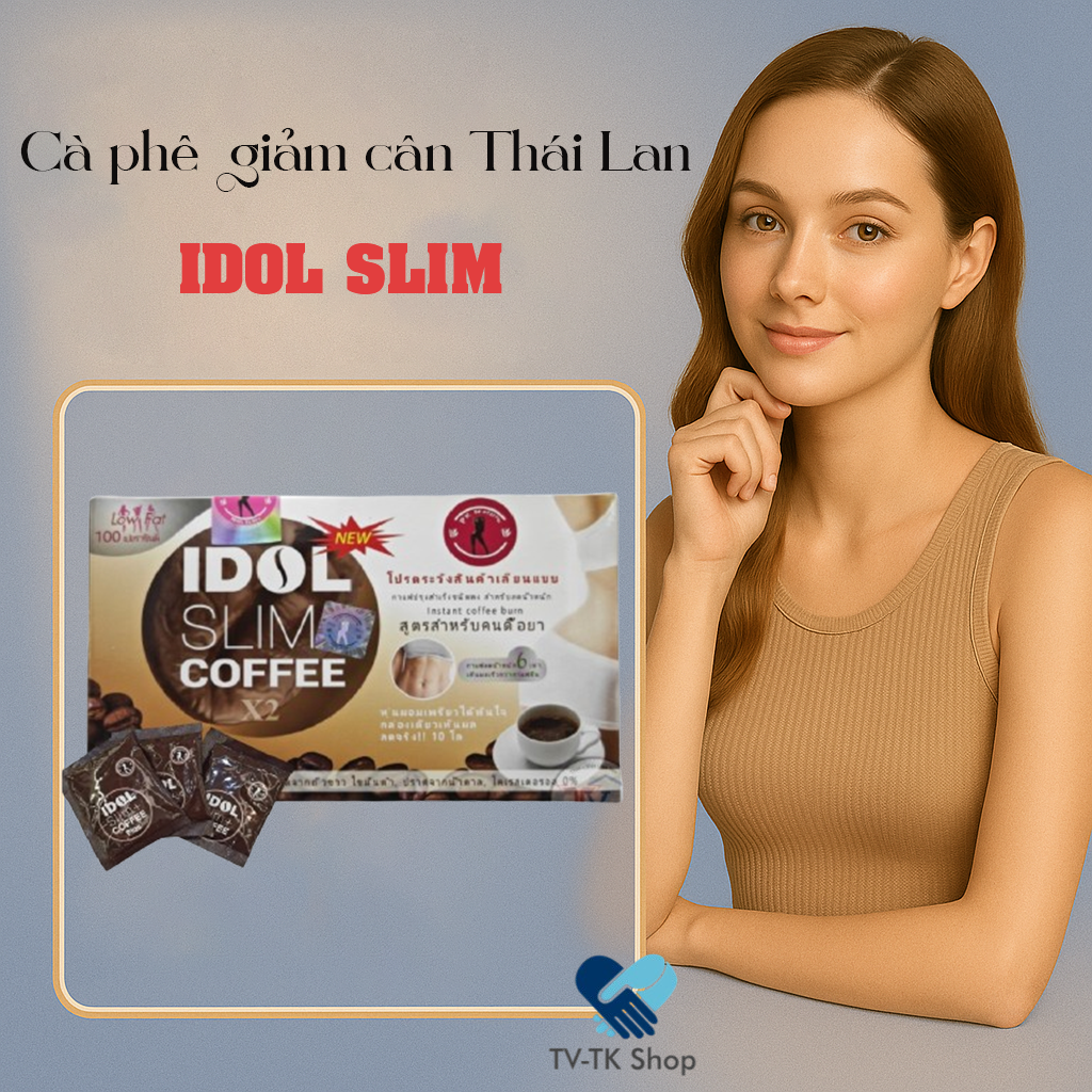 Cà phê giảm cân idol slim coffee x2 thái lan – hộp 10 gói hỗ trợ đốt mỡ, giảm cân & giữ dáng hiệu quả