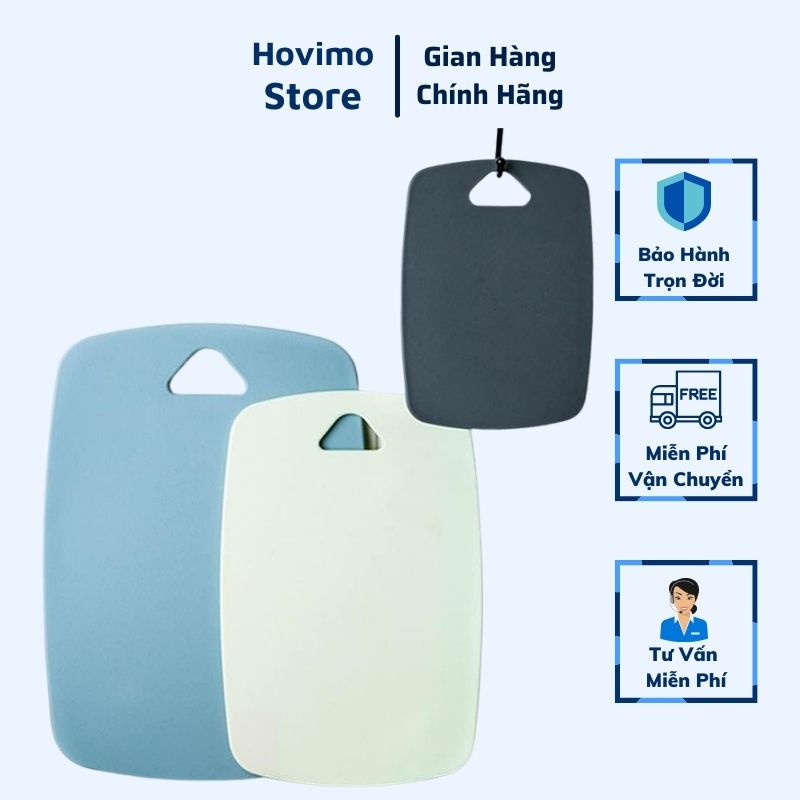 Bộ 3 thớt kháng khuẩn 3 kích thước khác nhau chống trơn chống xước trượt đa năng tiện lợi HOVIMO PVN17461