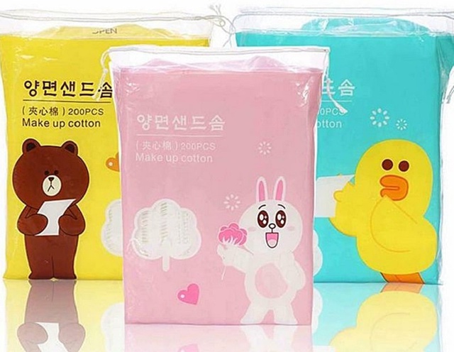 Set 200 miếng bông tẩy trang cotton line
