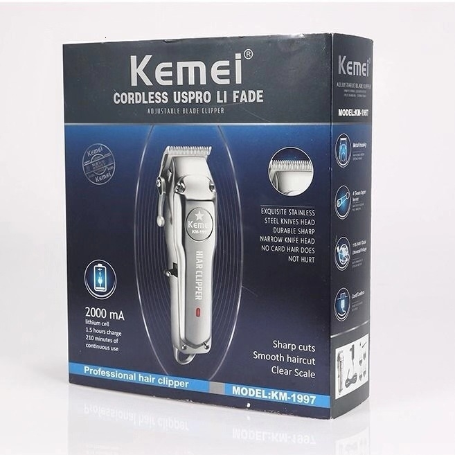 Tông đơ cắt tóc kemei-1997 pin sạc lithium 2000mah cao cấp