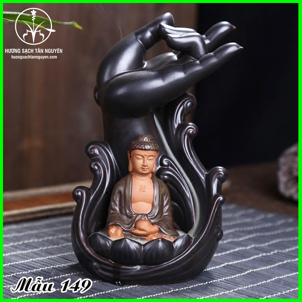 Thác khói Quan Âm Bồ Tác hoa sen, thác khói xông trầm chảy ngược Phật bà