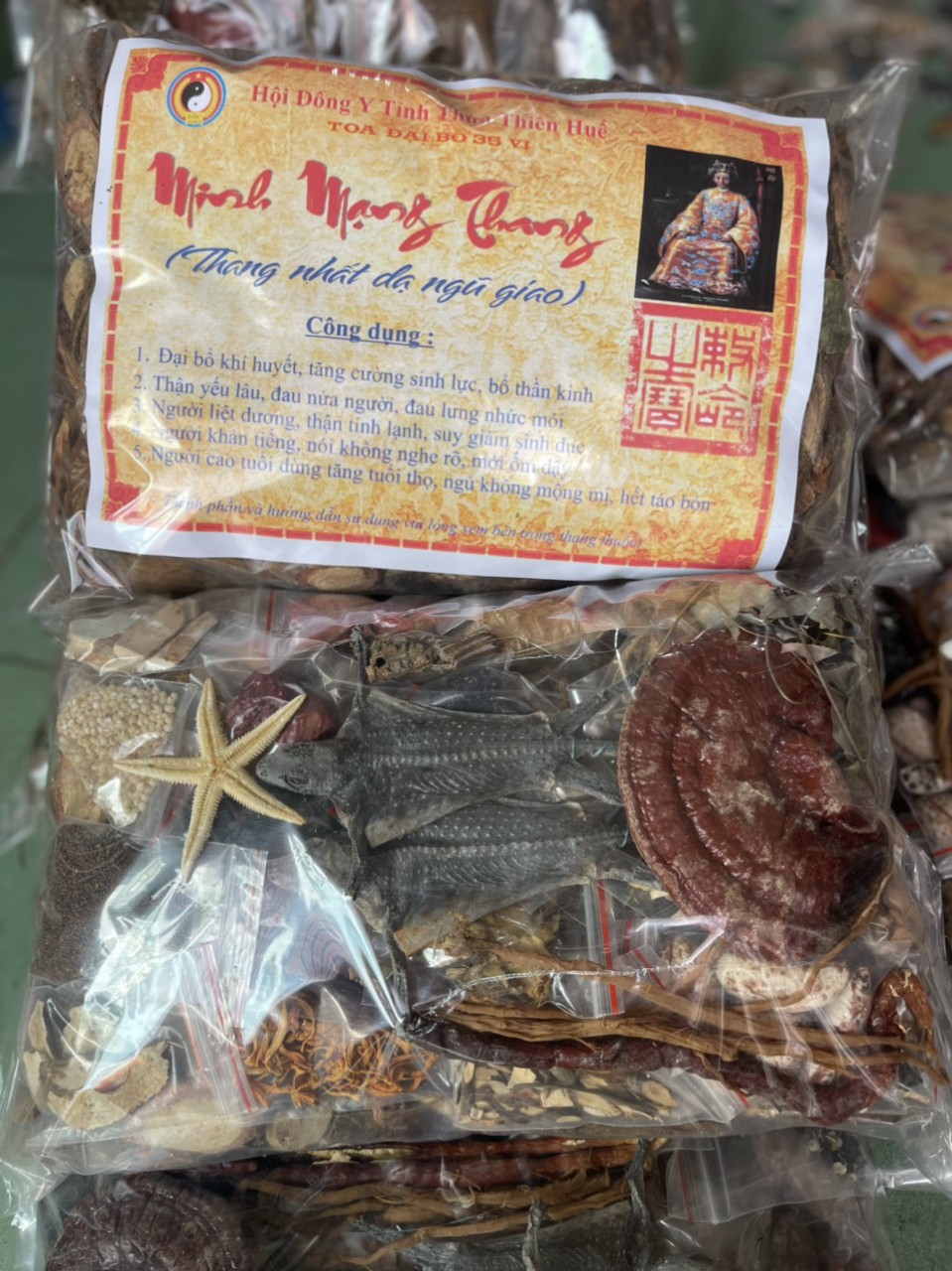 Minh mạng thang 35 vị hàng chuẩn, 2 tắc kè (loại đặc biệt nặng 2,2kg) giúp bổ thận tráng dương, tăng