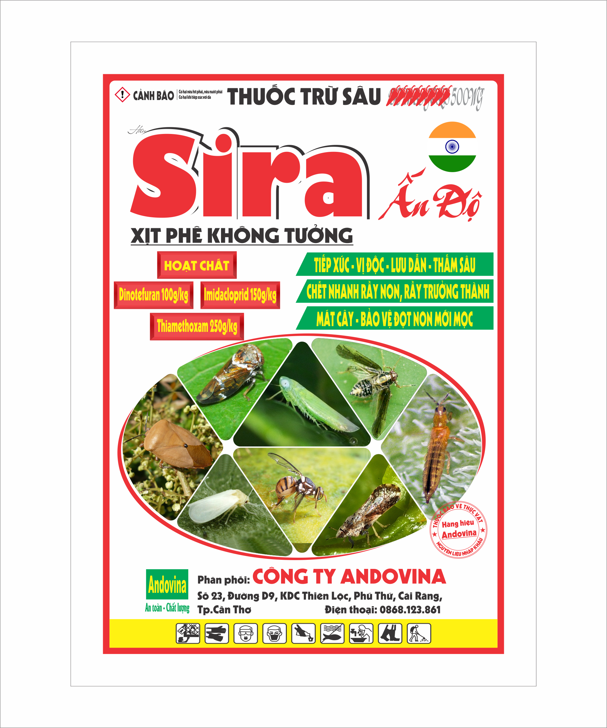 Sira 25gr - Thuốc trừ sâu trừ BỌ TRĨ, BỌ XÍT, RẦY XANH, NGÂU, RUỒI, RẦY PHẤN TRẮNG