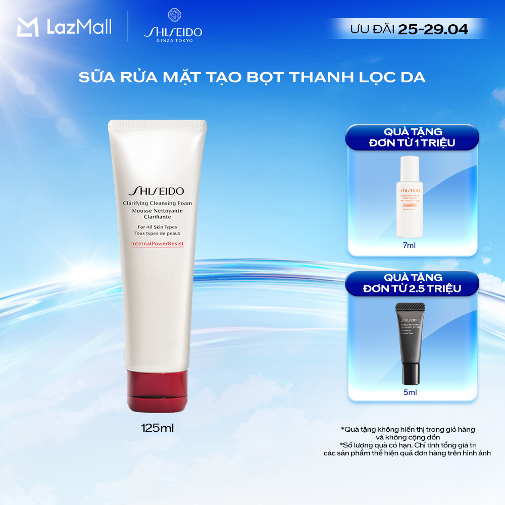 Sữa rửa mặt tạo bọt thanh lọc da Shiseido Clarifying Cleansing Foam 125ml