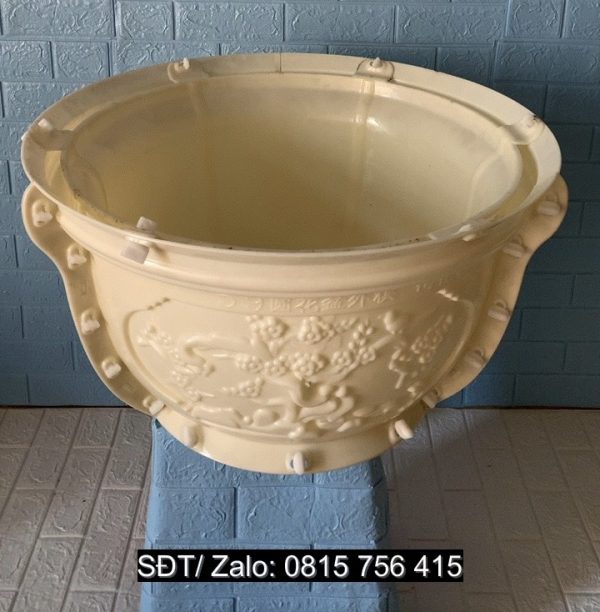 Khuôn chậu tròn 60cm (Không chân), đầy đủ lòng trong, đa dạng hoa văn, thi công dễ dàng