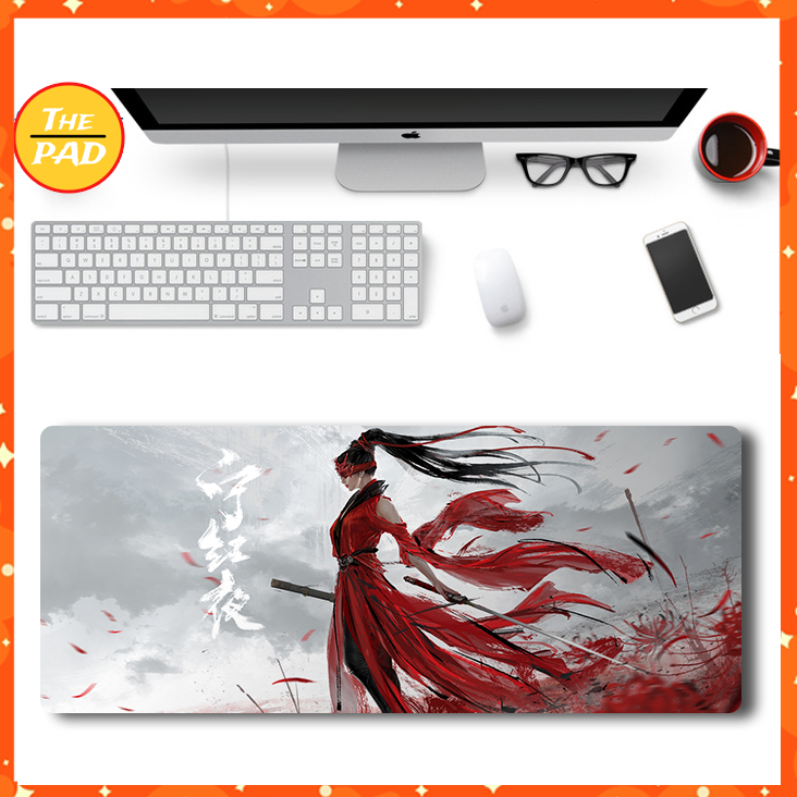 Lót chuột game naraka bladepoint, cao su cỡ lớn 30x80, 40x90, dày, chống trượt, mẫu mới ra