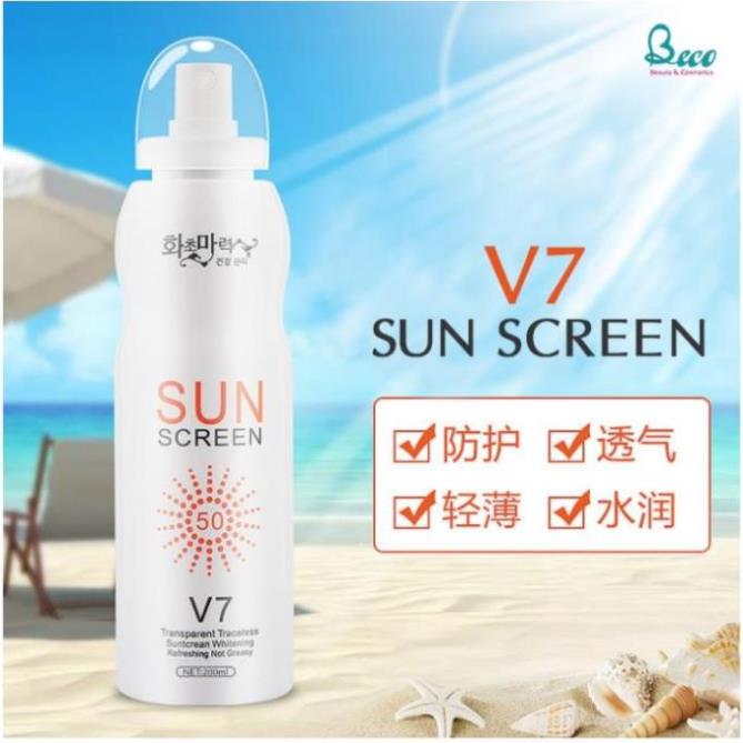 Kem chống nắng dưỡng trắng da dạng xịt SUN SCREEN V7 Hàn Quốc