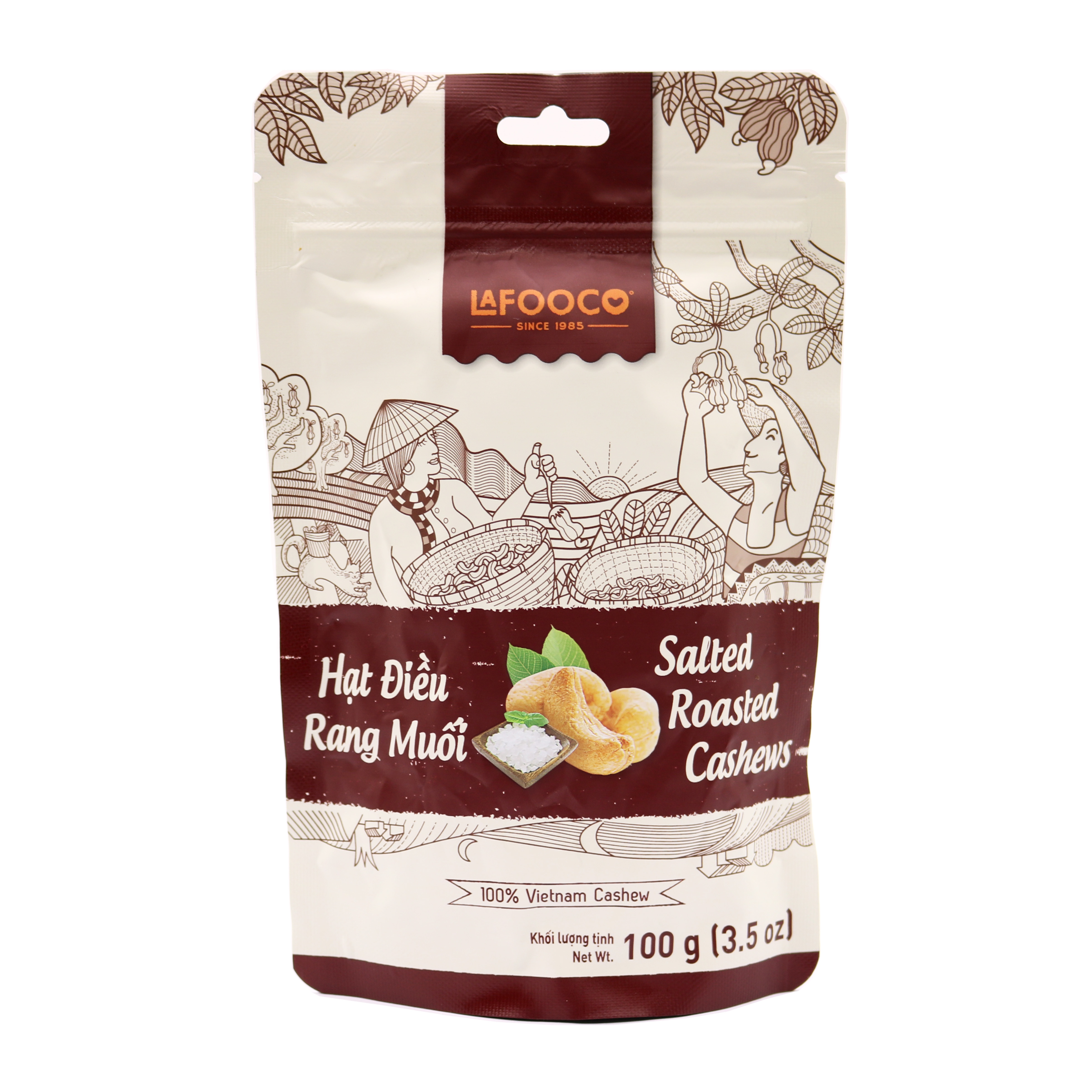 Hạt điều rang muối lafoco túi 100g