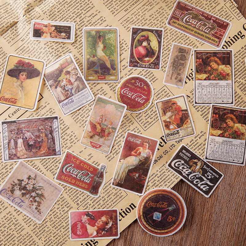 Sticker (hình dán) VINTAGE BACK IN TIME nông trại Mây trang trí sổ, album, lưu bút, nhật ký