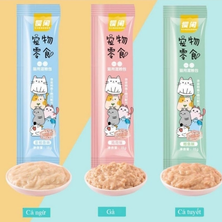 COMBO 100 thanh súp thưởng cho mèo Shizuka thanh 15gr đủ vị