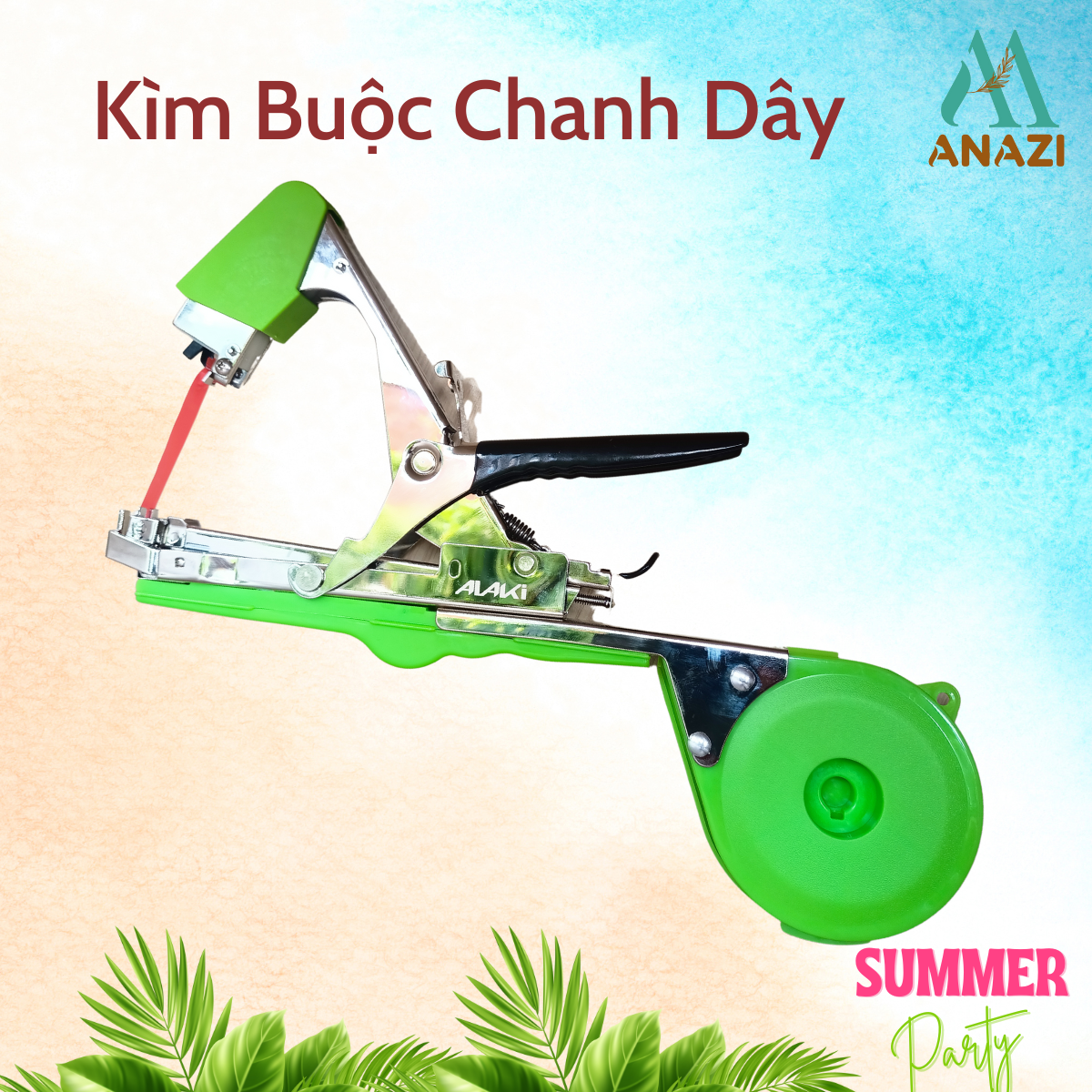 Kìm bấm cành tap tool ( dụng cụ buộc cành/dây leo tự động "có săn 1 cuộn băng với 1 thanh ghim trong kìm")