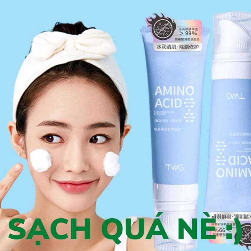 [SALE+ TẶNG QUÀ] Sữa Rửa Mặt AMINO ACID, Sữa Rửa Mặt Dành Cho Da Dầu Mụn, Sữa Rửa Mặt Dưỡng Ẩm,Hàng nội đại cao cấp, Sữa Rửa Mặt Đầu Bàn Chải, Sữa Rửa Mặt Sạch Sâu BA07 Mặt