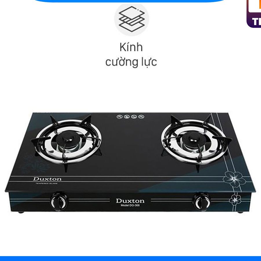 Bếp gas đôi Duxton DG-368 Chính hãng trưng bày +Tặng Dây gas Mặt bếp bằng kính cường lực cao cấp, Đánh lửa Magneto
