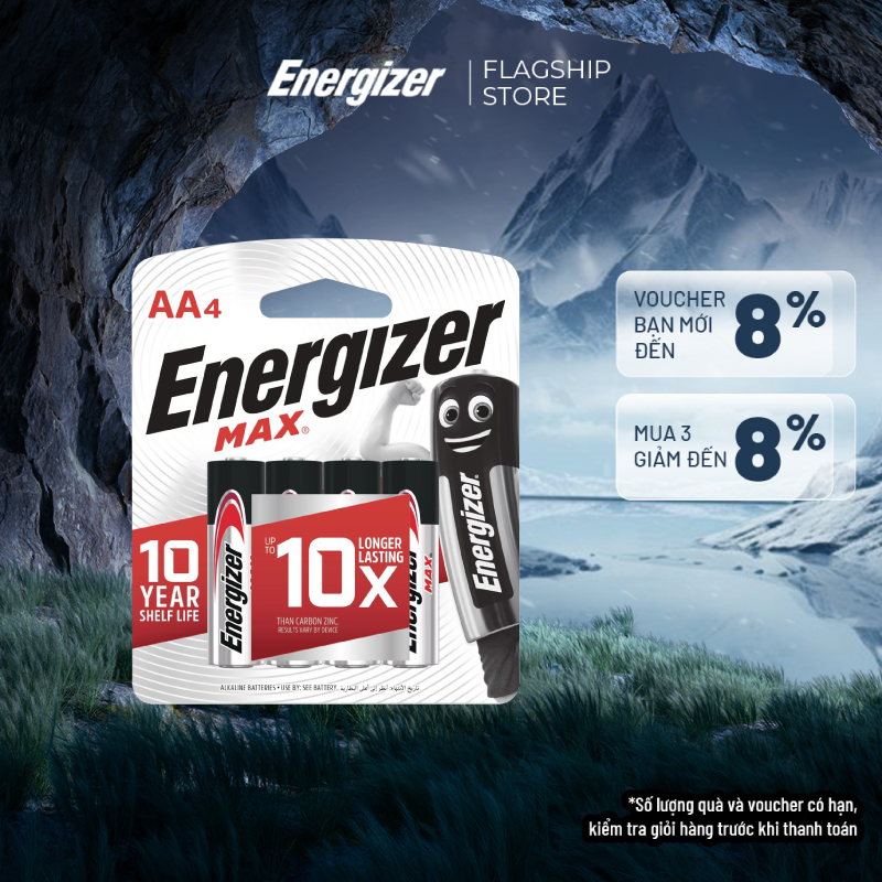 Pin aa energizer max e91 bp4 - vỉ 4 viên