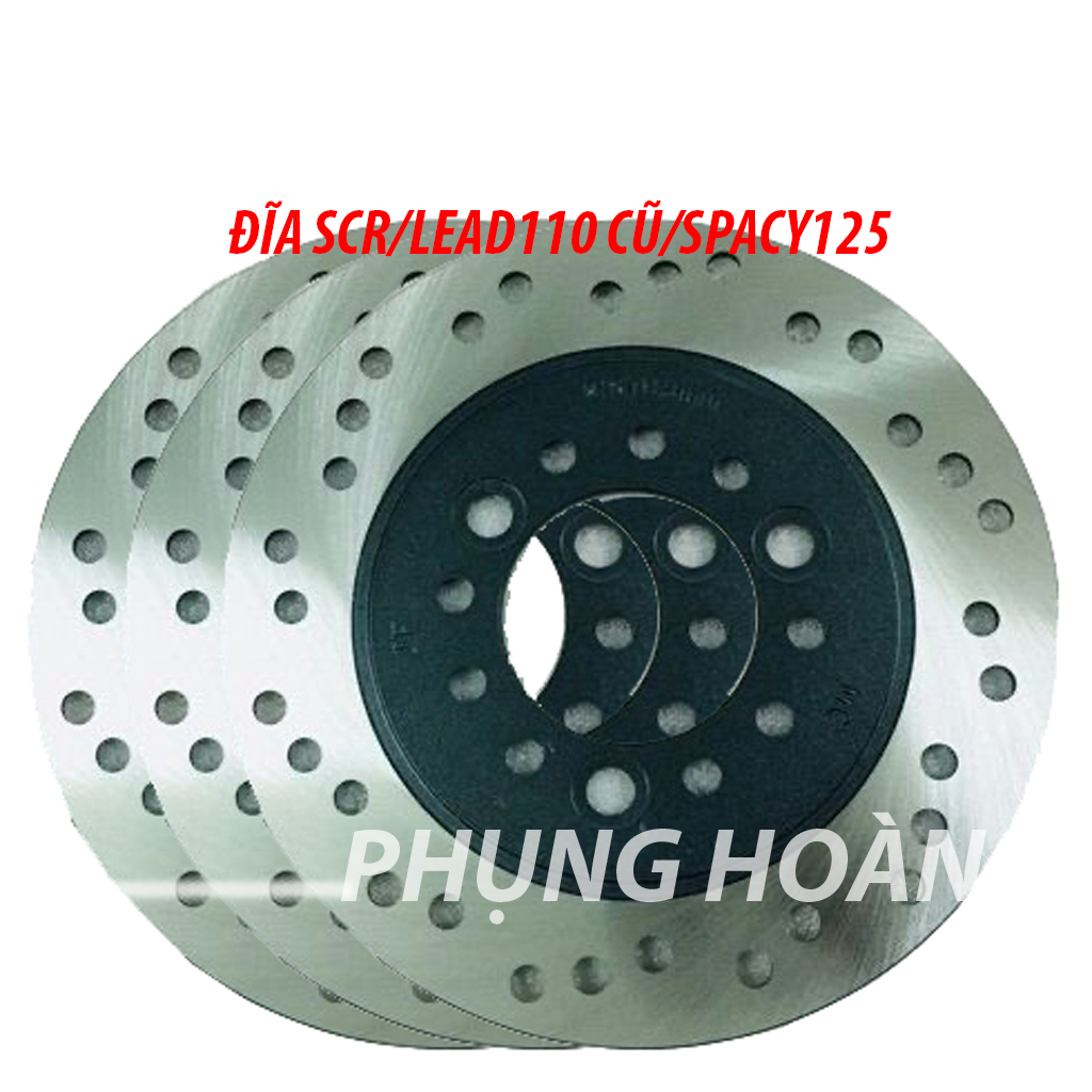 Đĩa phanh thắng trước xe scr/lead 110/spacy 125 hàng chất lượng cao phs