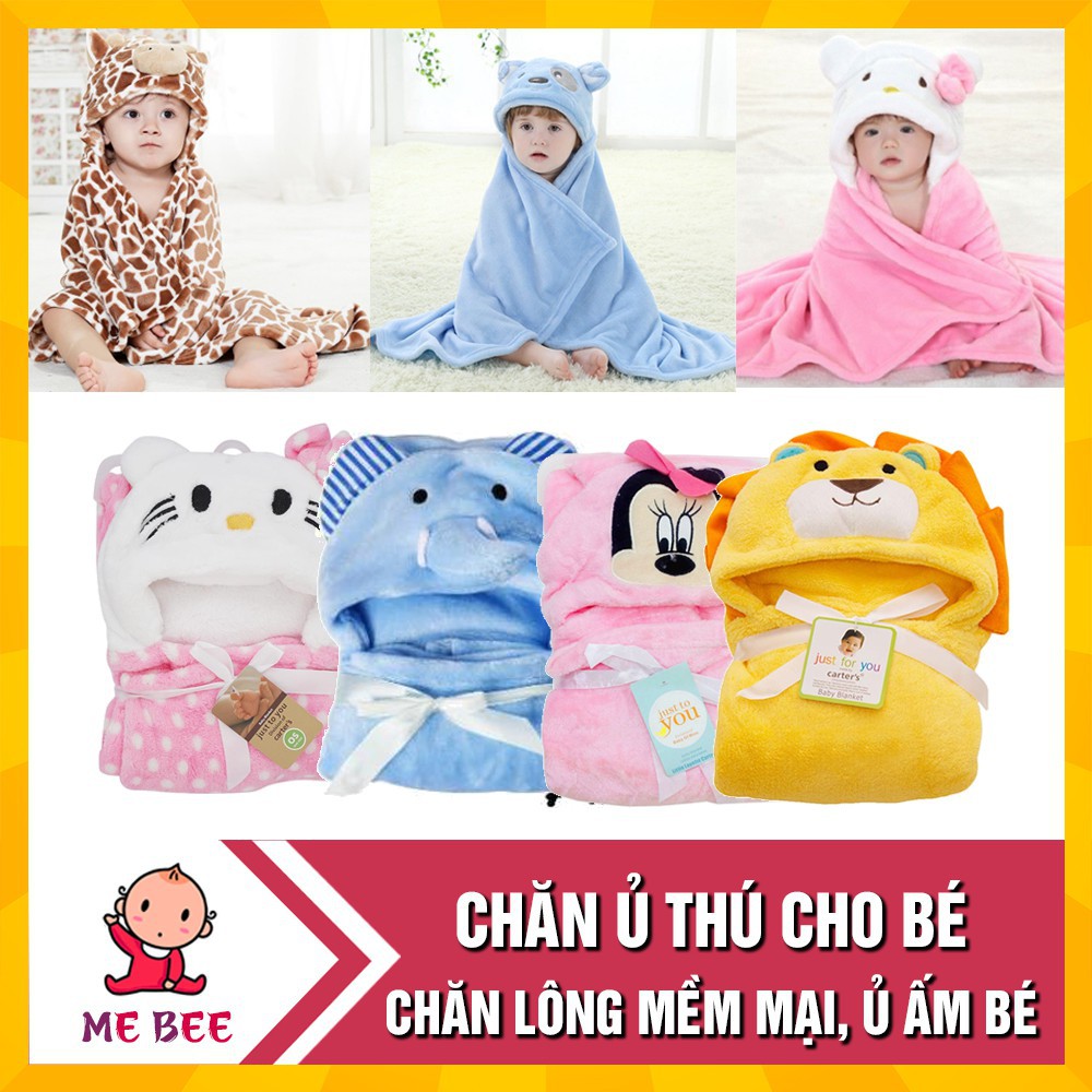 Ủ thú lông tuyết mềm mịn , ngộ nghĩnh cho bé sơ sinh