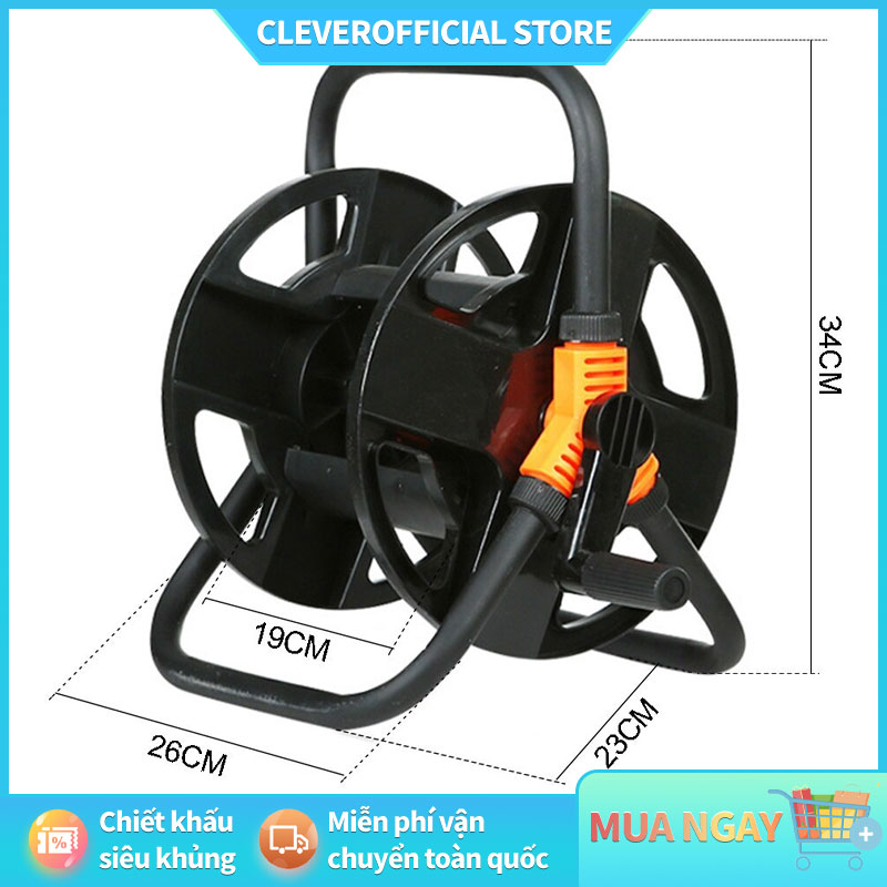  ⚡Miễn Phí Vận Chuyển⚡Bộ khung rulo cuộn ống nước tưới cây từ 10 đến 35 mét dây phi 16 dạng sách tay hoặc treo tường bằng nhựa và kim loại 