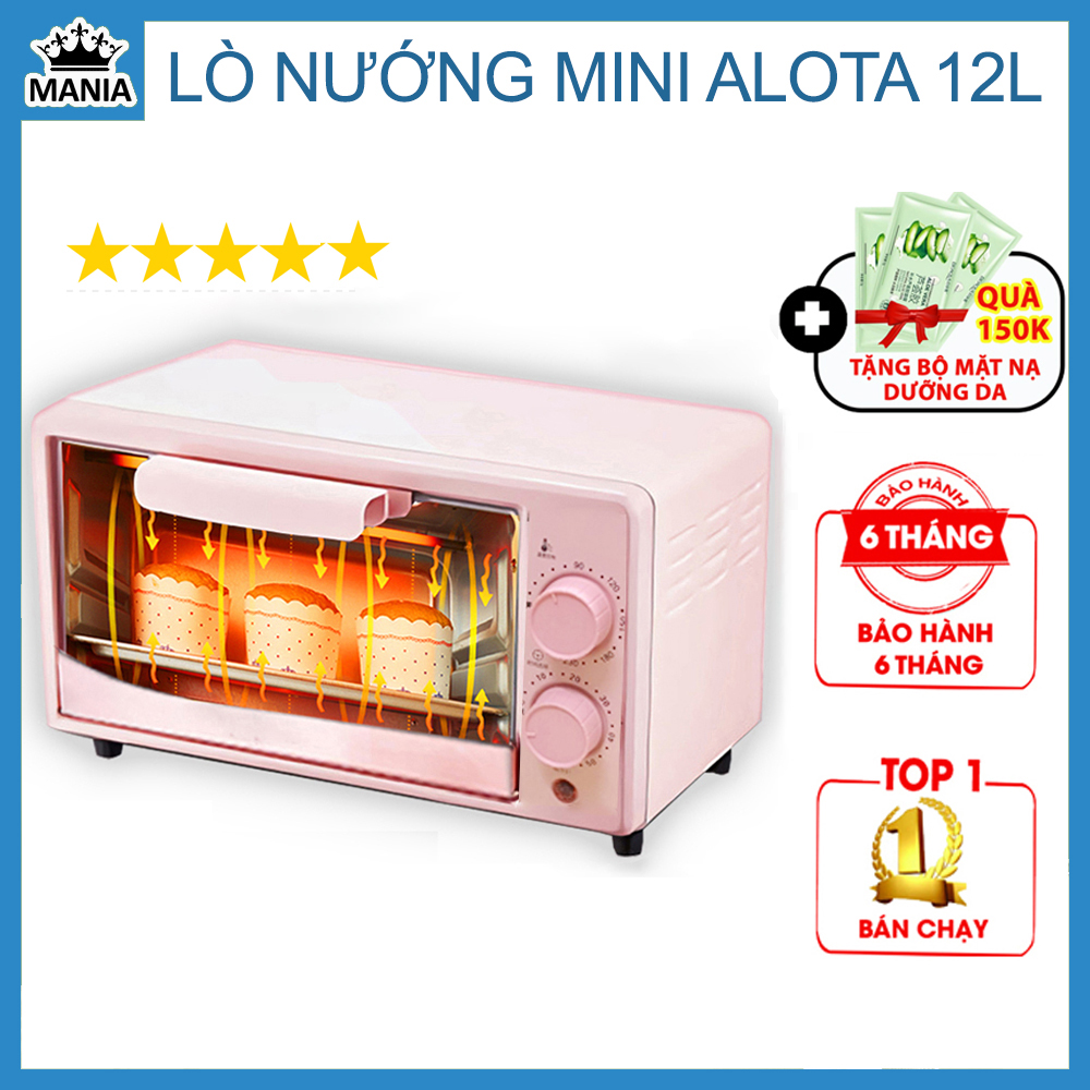 Lò nướng mini ALOTA L07 dung tích 12 lít, lò nướng công nghệ 3D toàn diện tích hợp lò vi sóng mini có thể hâm nóng thức ăn và rã đông, giữ nguyên chất dinh dưỡng cho thực phẩm, nhỏ gọn dễ sử dụng, lỗi 1 đổi 1 -  shop MANIA
