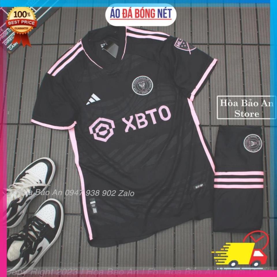 Sale đến 50%.  Bộ Quần Áo Bóng Đá CLB Inter Miami 2024 màu đen Messi mới - Vải gai thái cao cấp chuẩn thi đấu . Có bán sỉ.