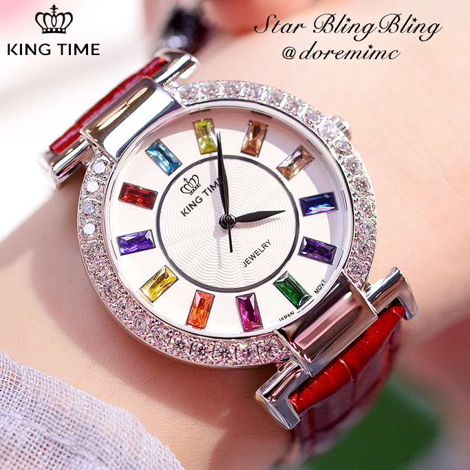 Đồng hồ nữ KING TIME Đính Đá Ruby Rainbow - Mặt to nổi bật, , Đồng hồ nữ hàn quốc, Đồng hồ nữ thời trang, Đồng hồ nữ chống nước, Đồng hồ nữ đẹp, Đồng hồ nữ thể thao 1