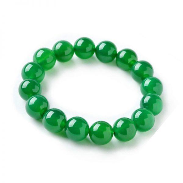 Vòng tay lắc tay nam nữ đá phong thủy hút tài lộc công danh sức khỏe ( Màu xanh 10mm)