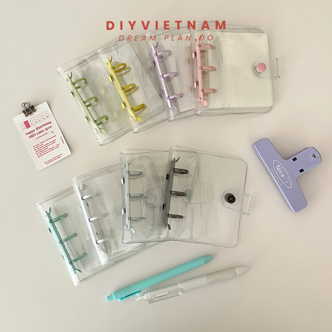 SỔ 3 CÒNG MINI NHỰA DẺO VÀ GIẤY REFILL